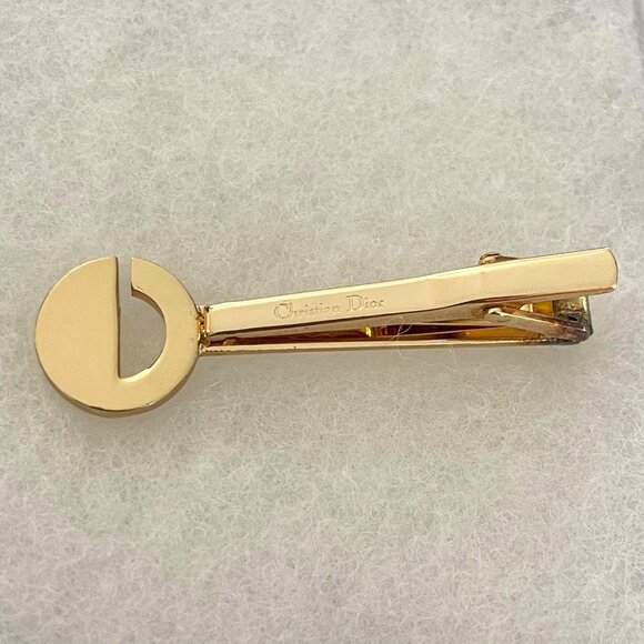Christian Dior Gold Tie Clip - Picture 2 of 4